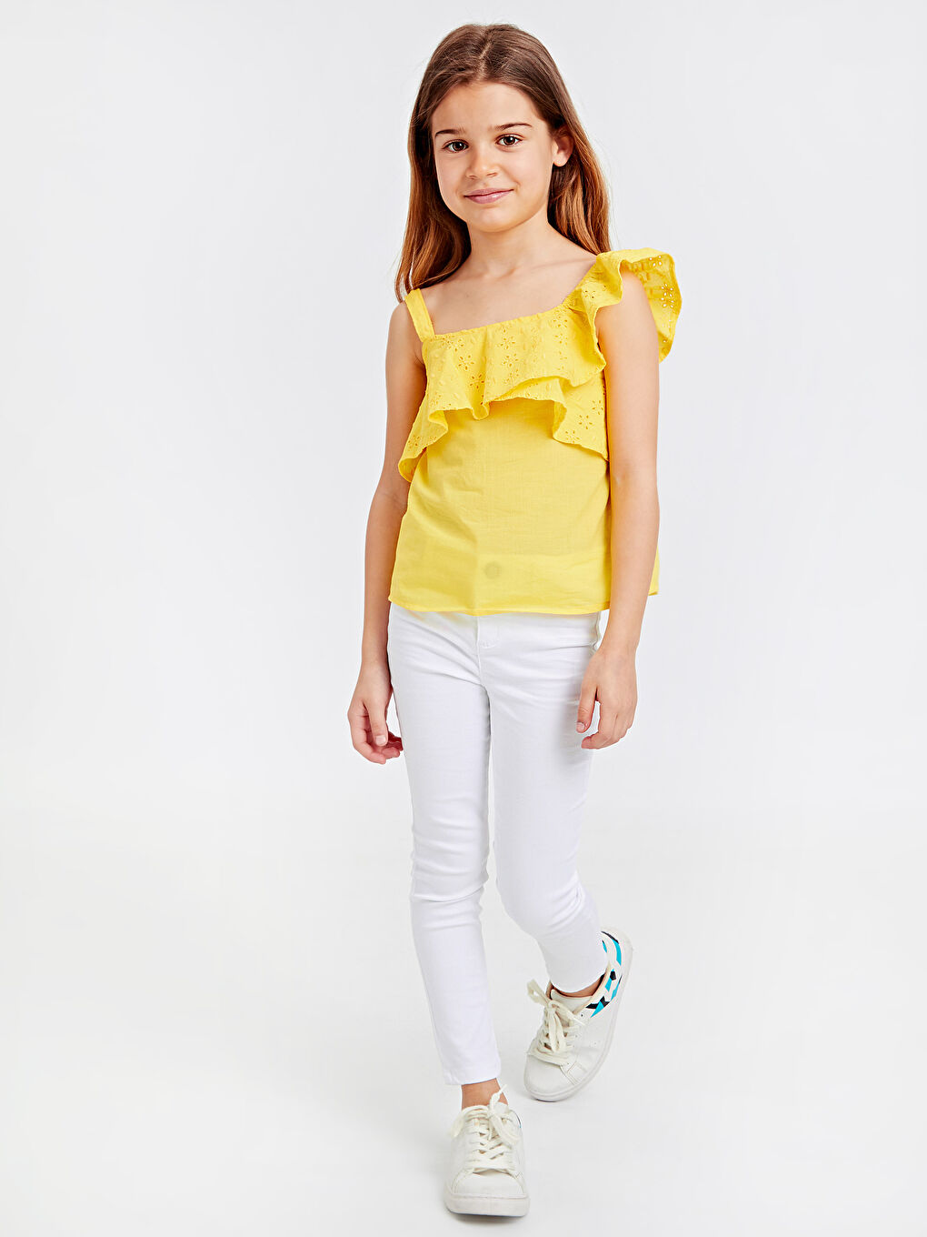 Boat Neck Girls' Blouse-3