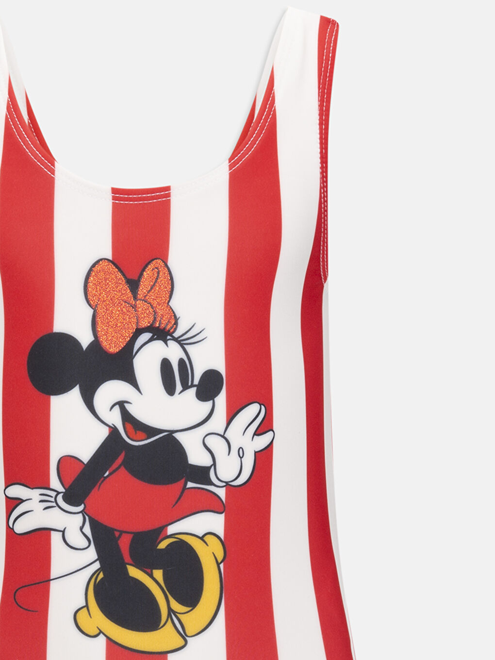 ملابس سباحة للبنات بطبعة ميني ماوس من قماش مرن-2