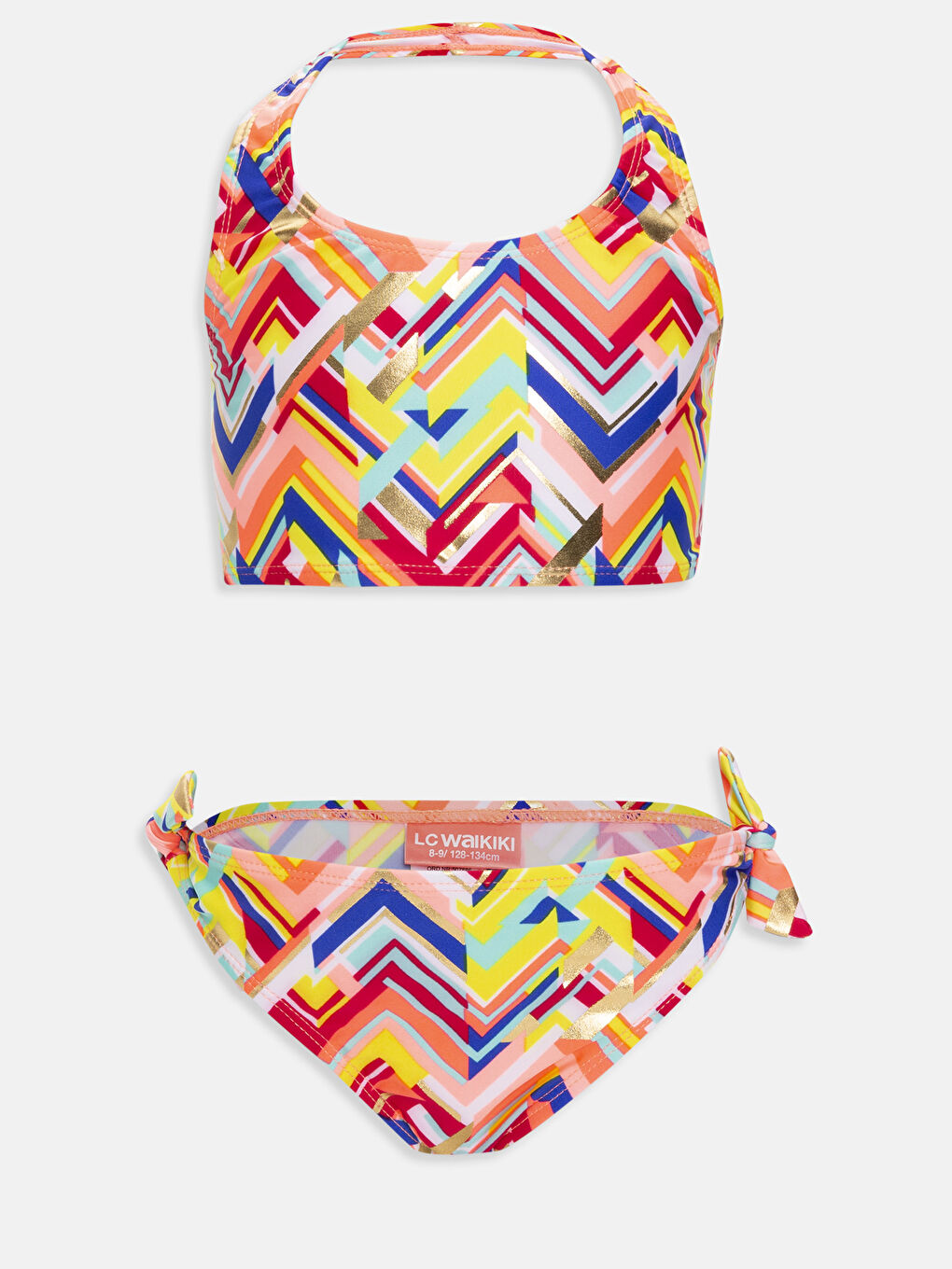 Қыздарға арналған принтті созылмалы матадан жасалған бикини