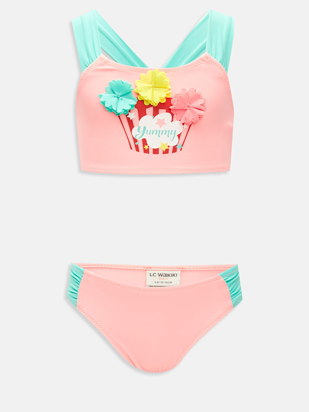 LCW Kids Floresan Pembe Bikini