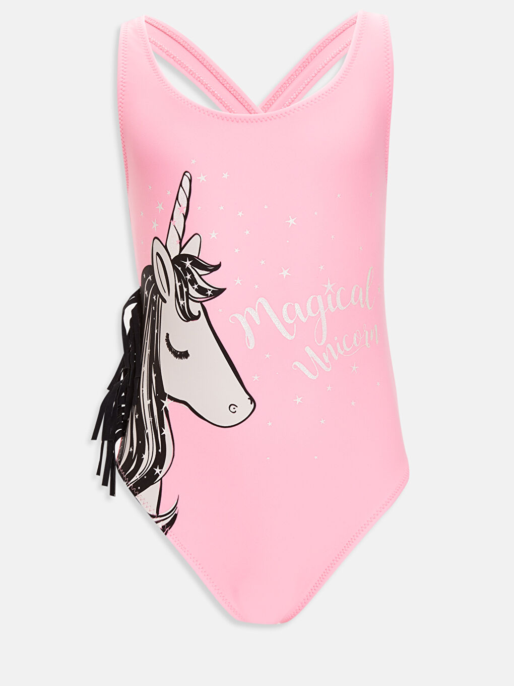 ملابس سباحة للبنات مطبوعة بقماش مرن