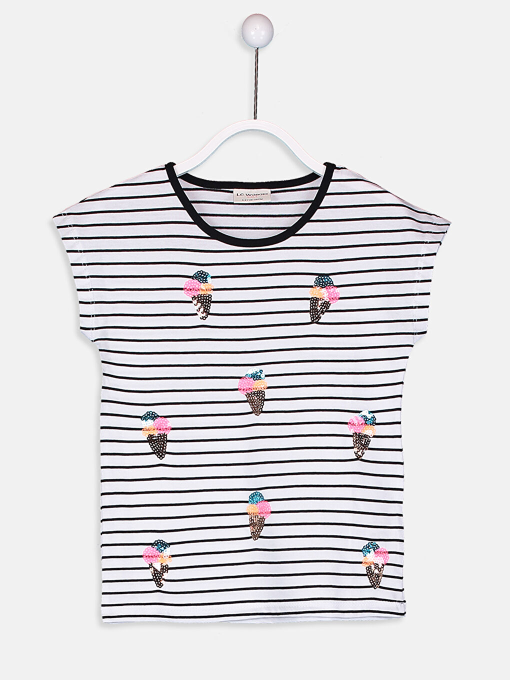 Crew Neck Short Sleeve Girls' T-Shirt