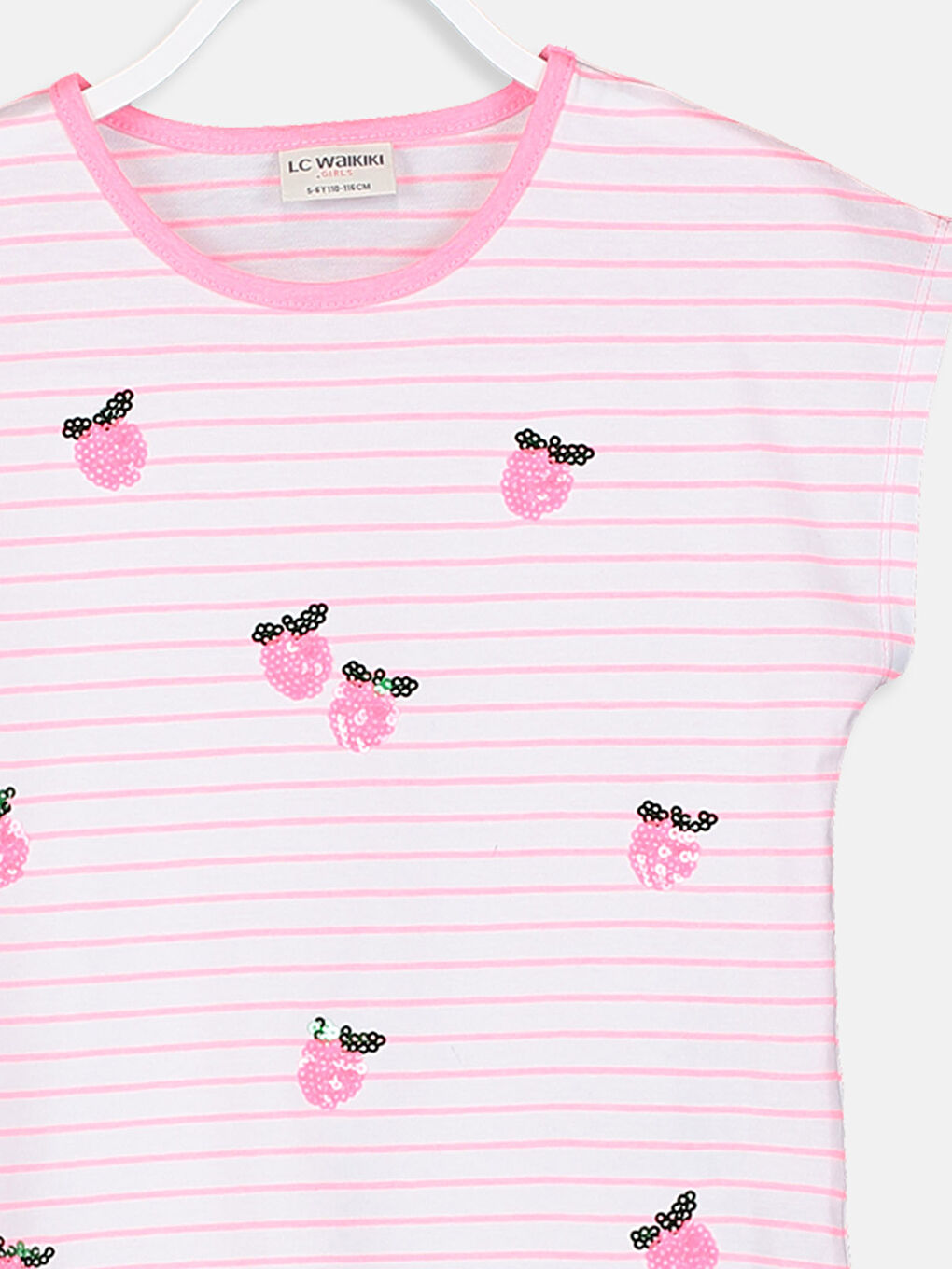 Neon Pembe Baskılı Tişört-2