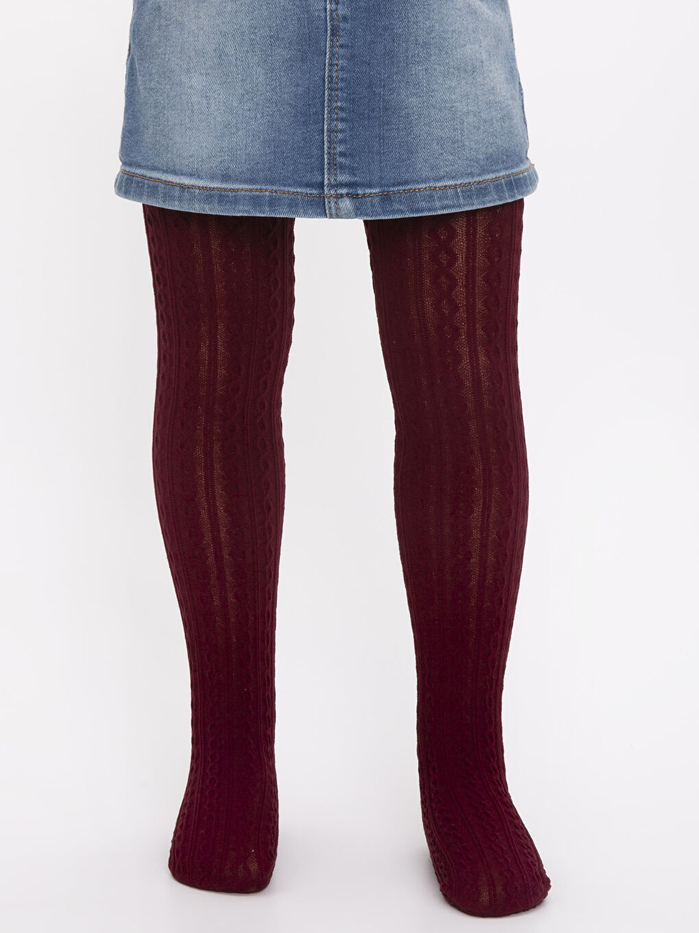 Bordo Külotlu Çorap-6