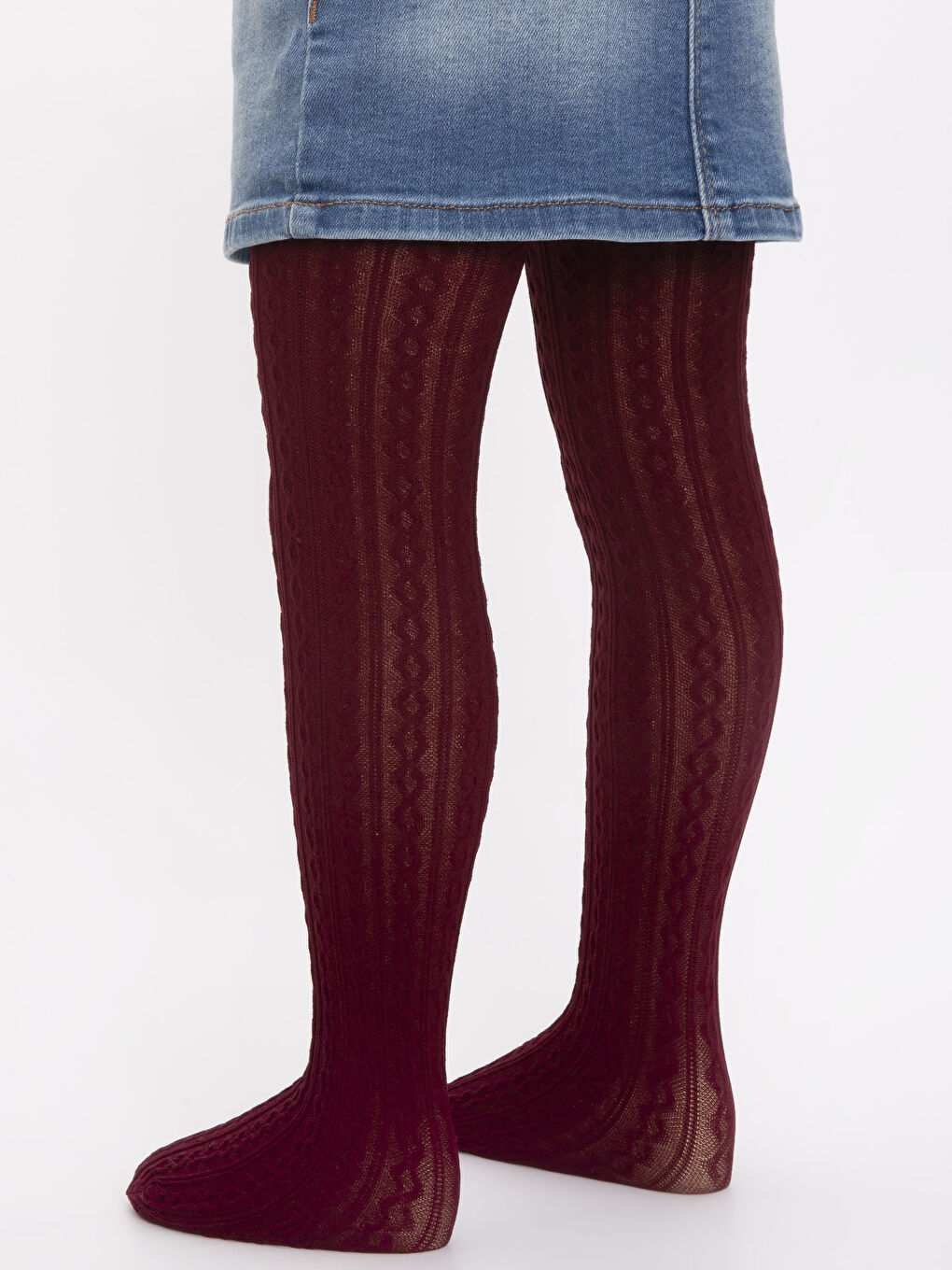 Bordo Külotlu Çorap-8