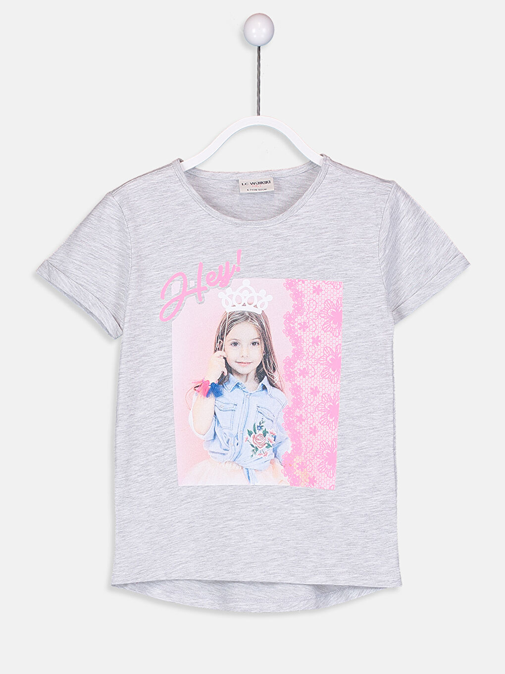 Футболка для дівчаток з круглим вирізом горловини та короткими рукавами