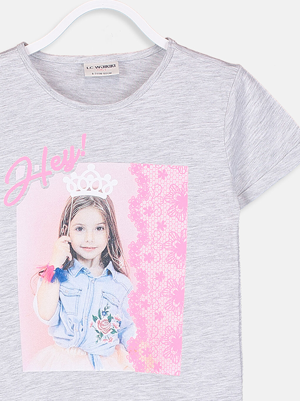 Футболка для дівчаток з круглим вирізом горловини та короткими рукавами-2