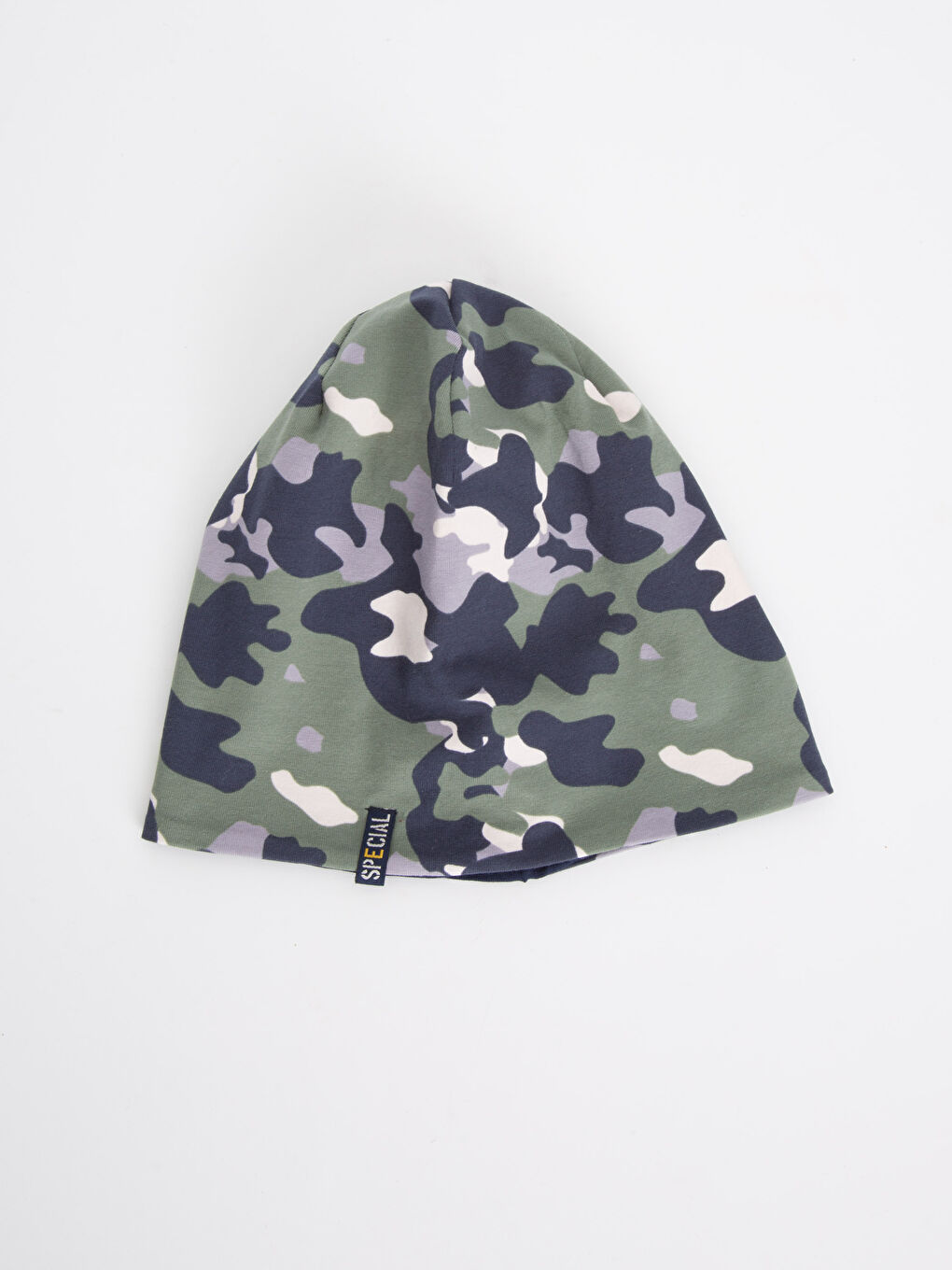 Lacivert Baskılı Bere