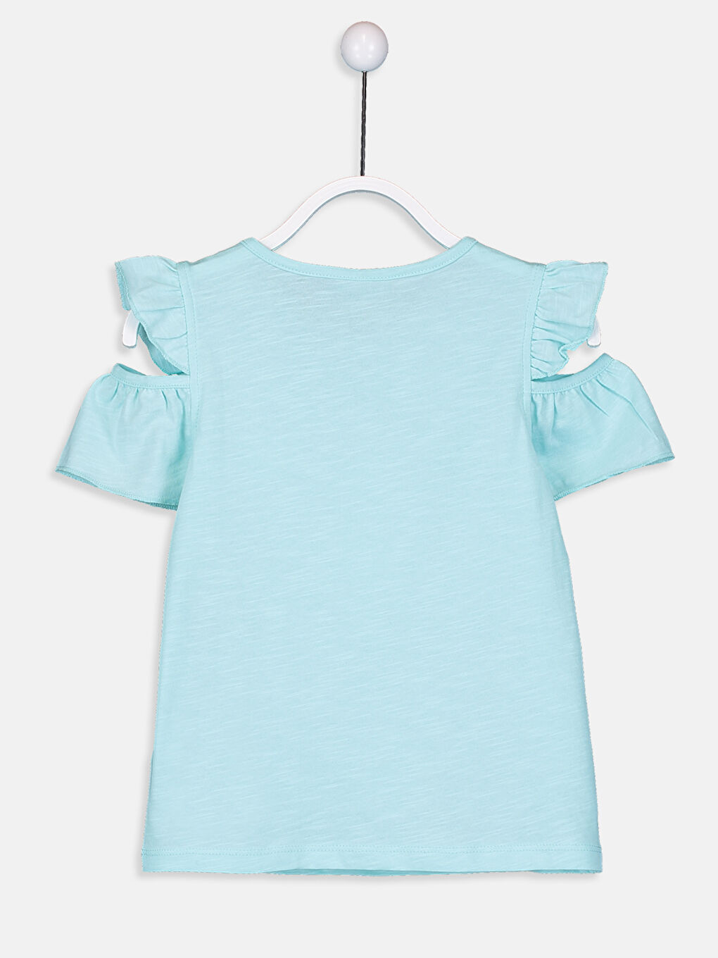 Футболка для дівчаток з круглим вирізом горловини та короткими рукавами-1
