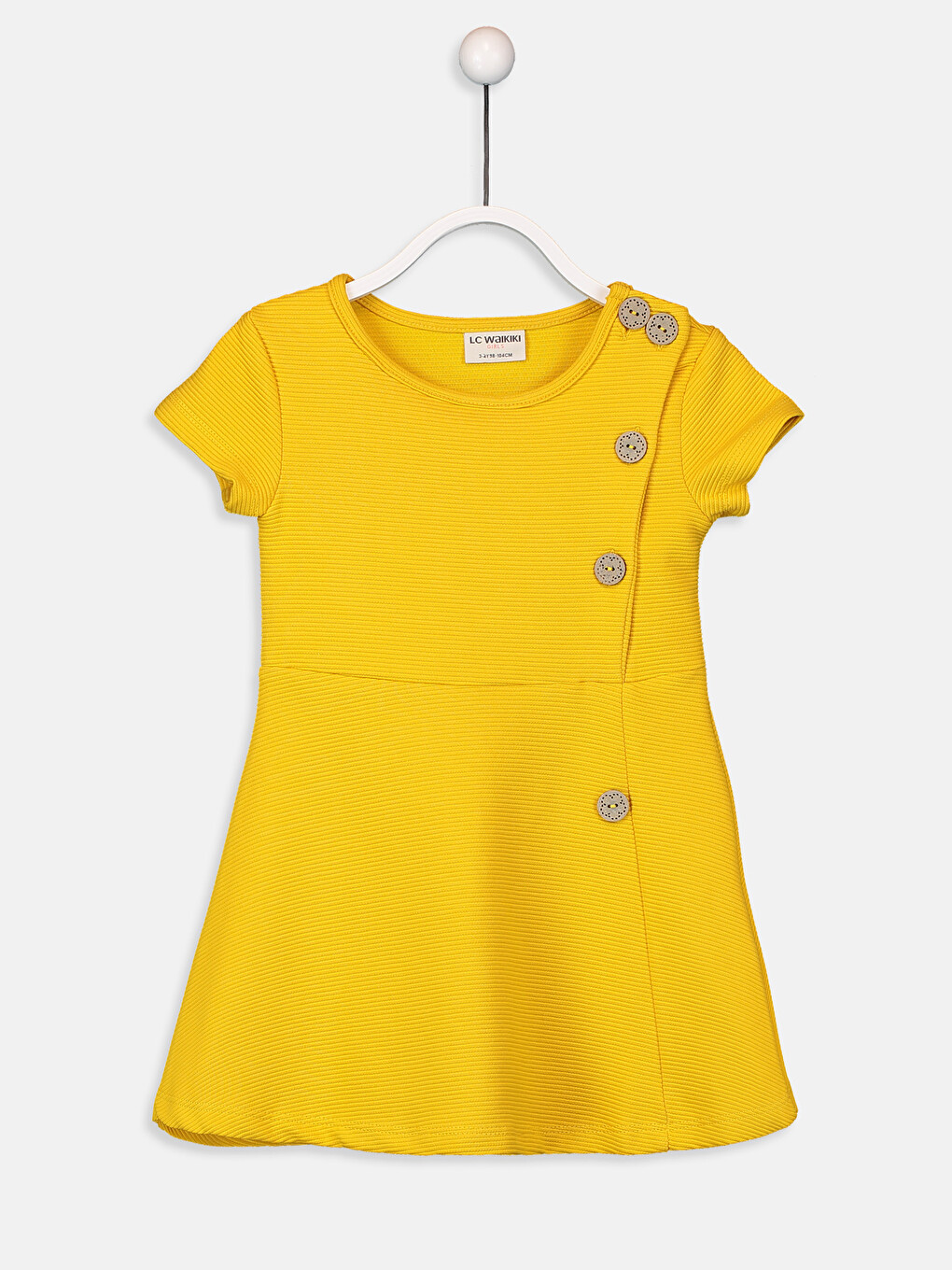Crew Neck Girls' Dress