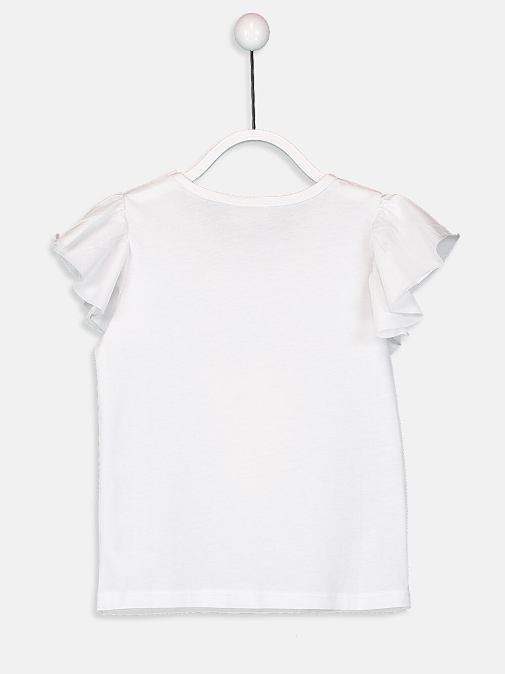 Bisiklet Yaka Kısa Kollu Kız Çocuk Tişört-2