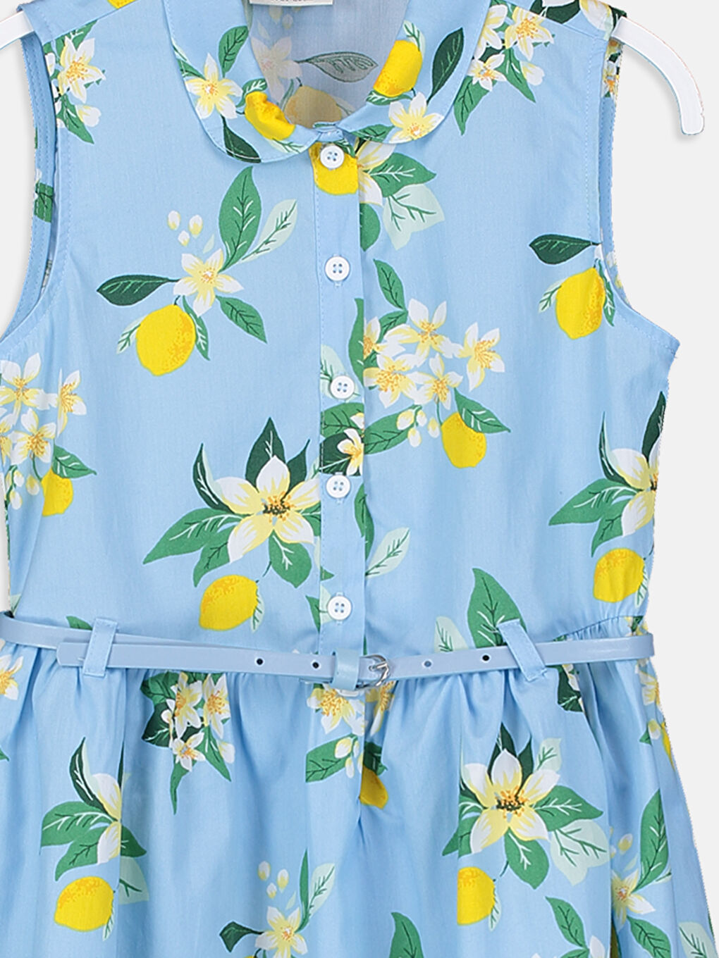 Mavi Baskılı Elbise-3