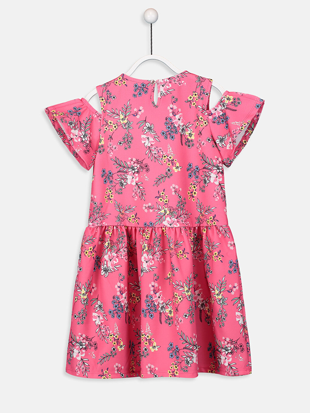 Платье для девочек с круглым вырезом-1