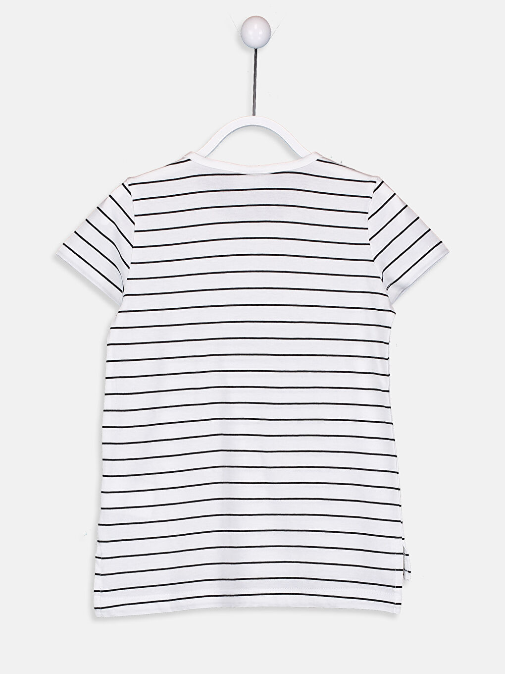 Ekru Çizgili Tişört-2