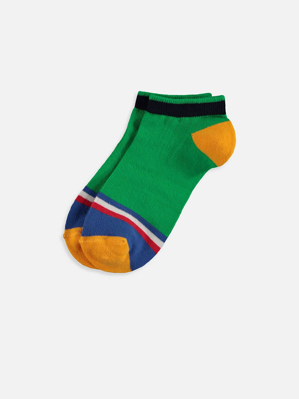 Karışık Renk İpliği Boyalı Patik Çorap-2