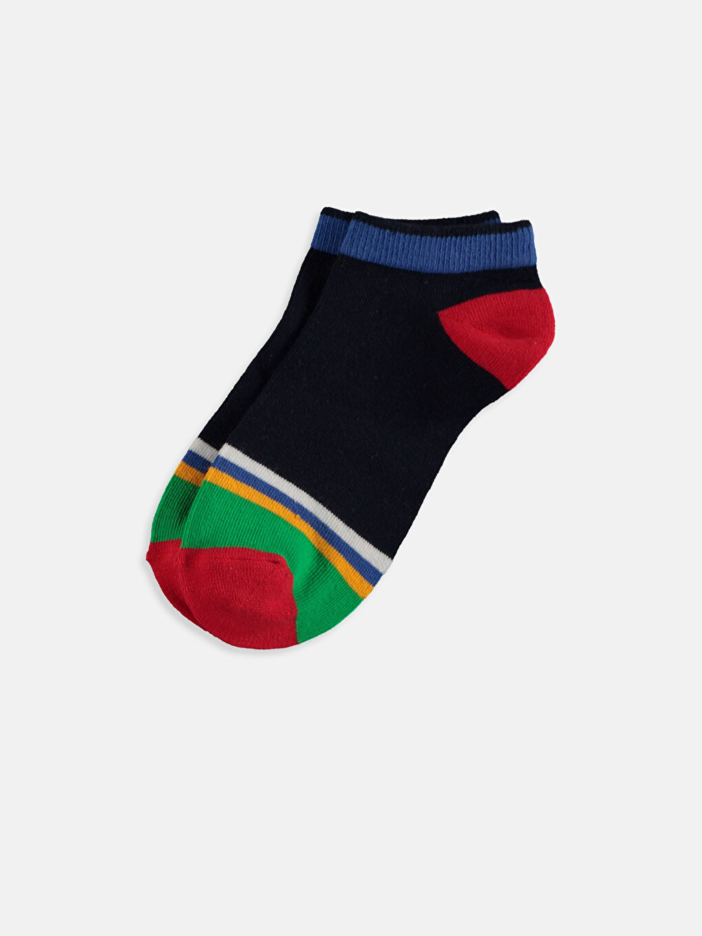 Karışık Renk İpliği Boyalı Patik Çorap-3