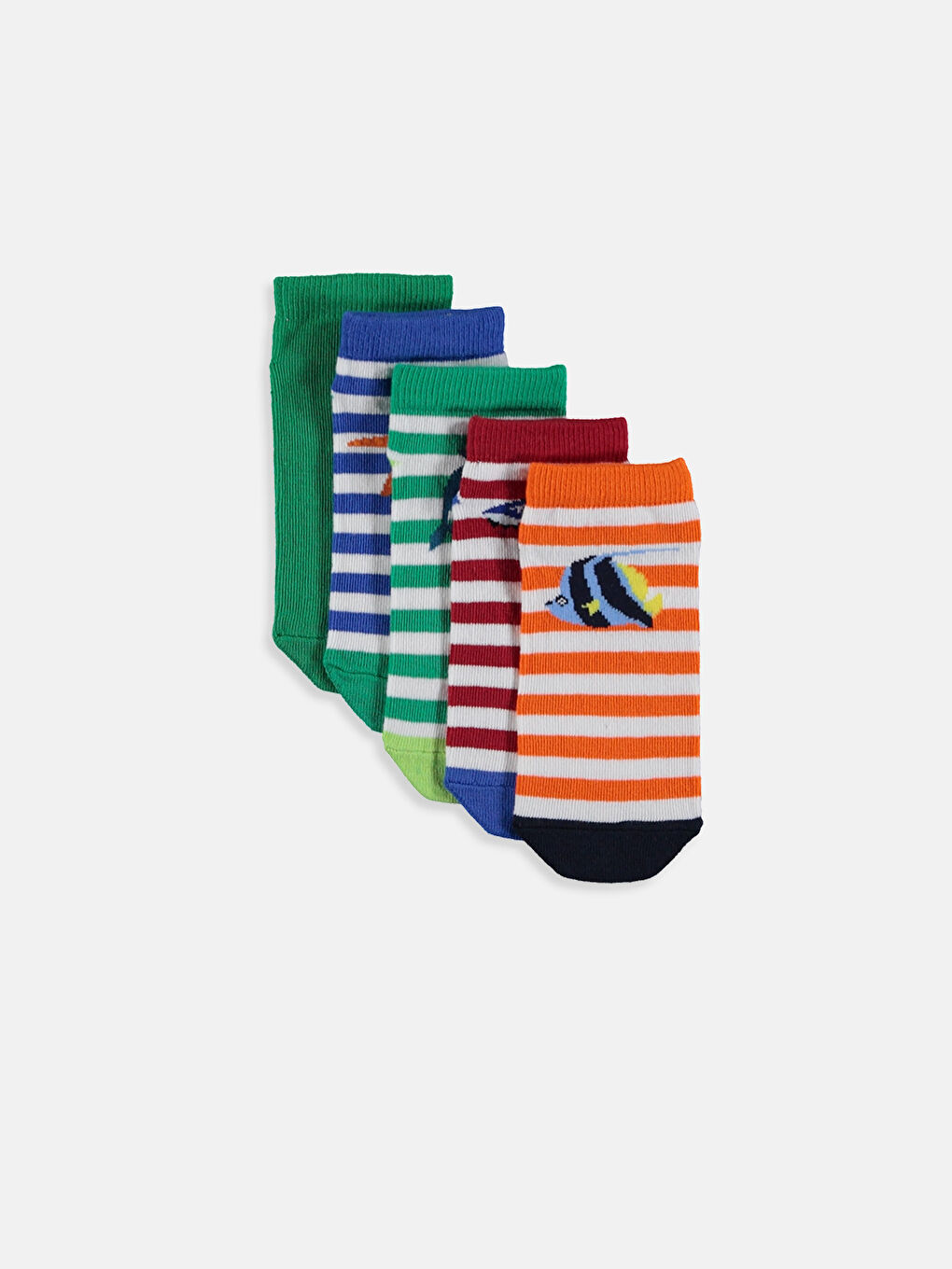 Karışık Renk İpliği Boyalı Patik Çorap