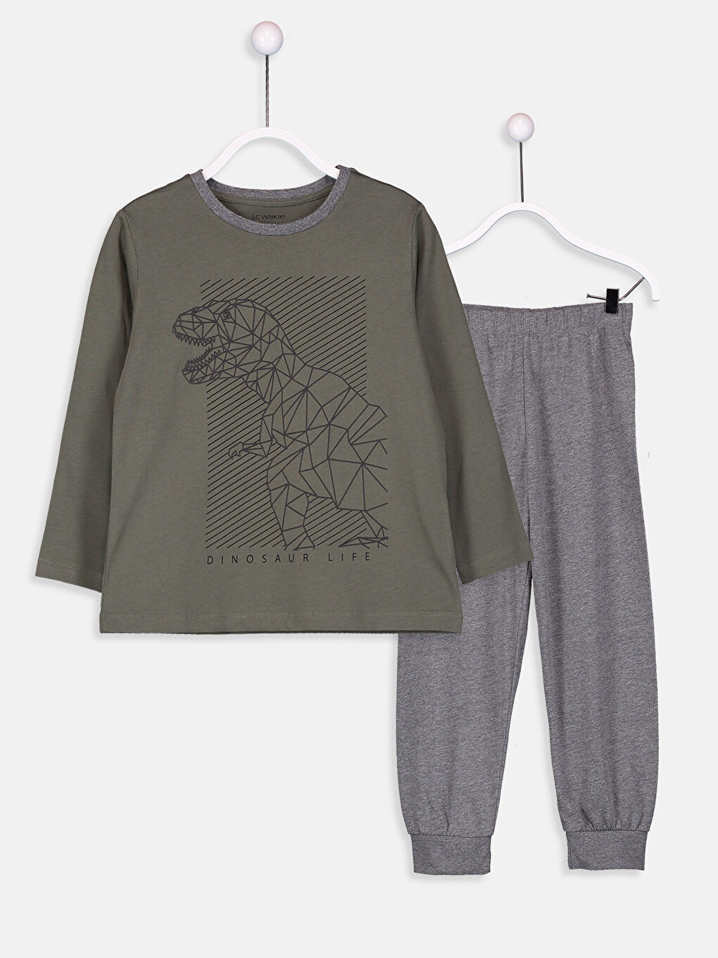 Haki Pijama Takım-1