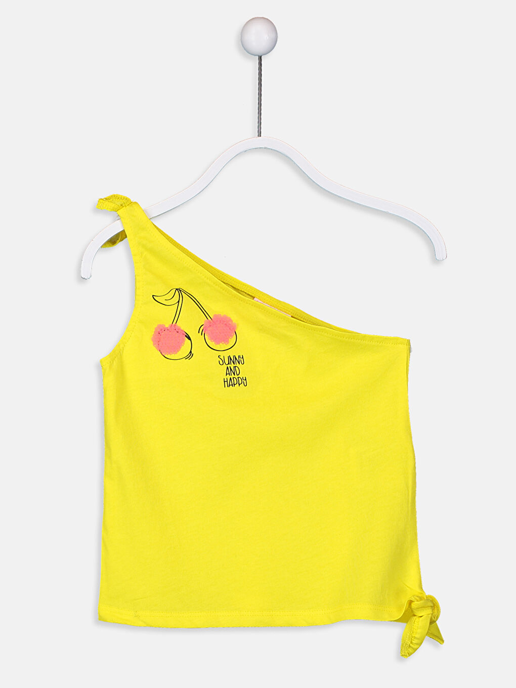 Sarı Bisiklet Yaka Kız Çocuk Atlet-1