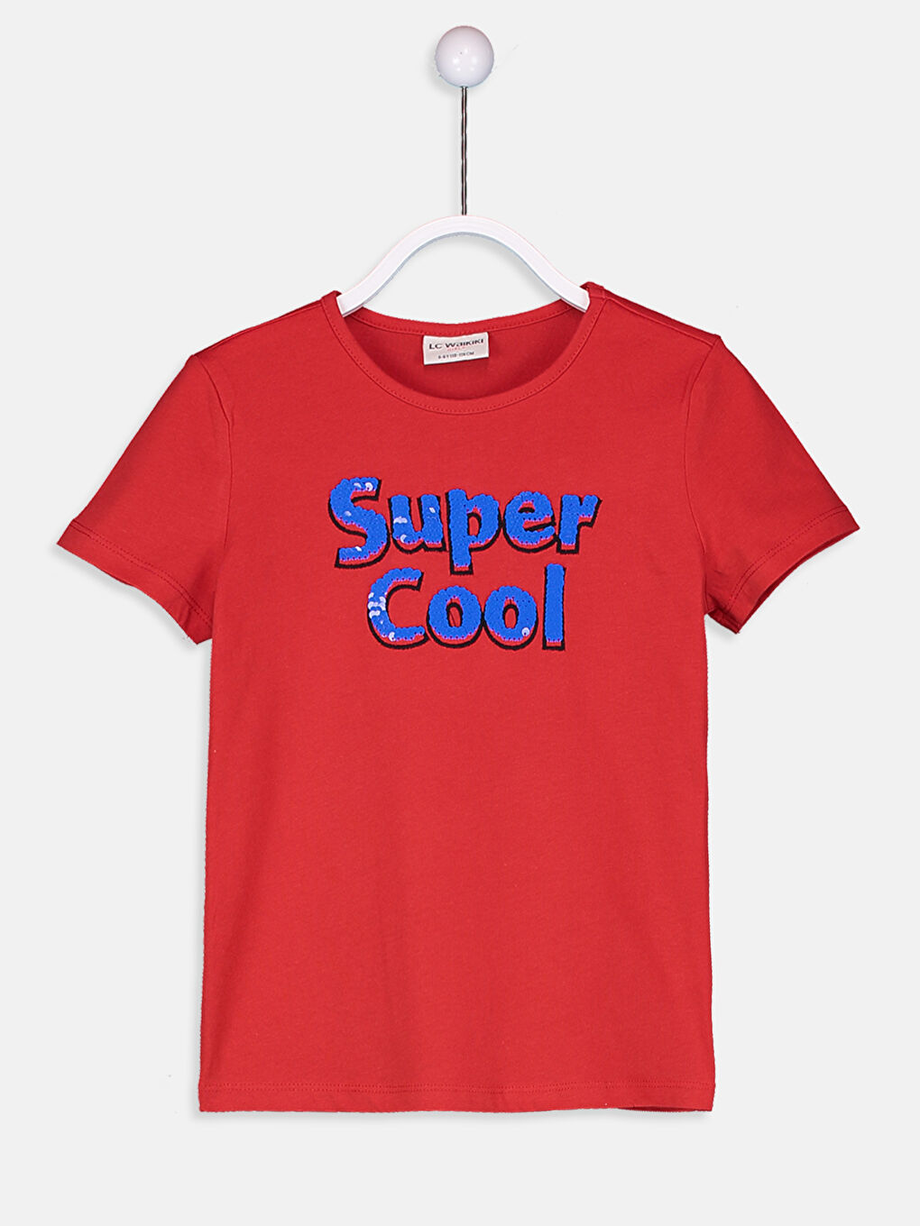 Kırmızı Bisiklet Yaka Kısa Kollu Kız Çocuk Tişört-2