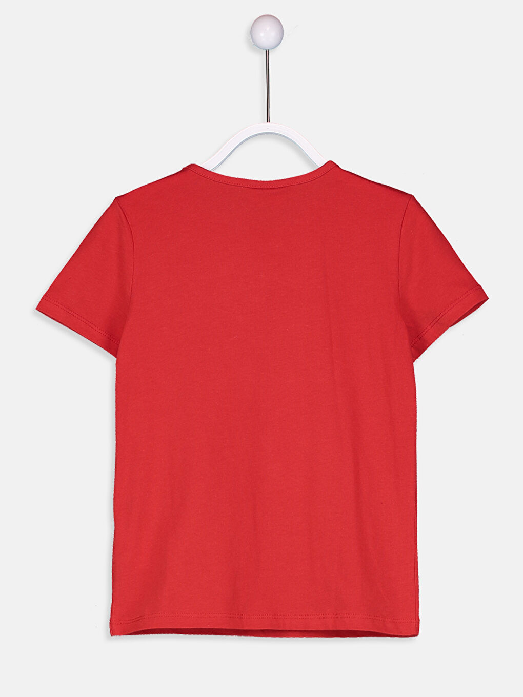 Kırmızı Bisiklet Yaka Kısa Kollu Kız Çocuk Tişört-3