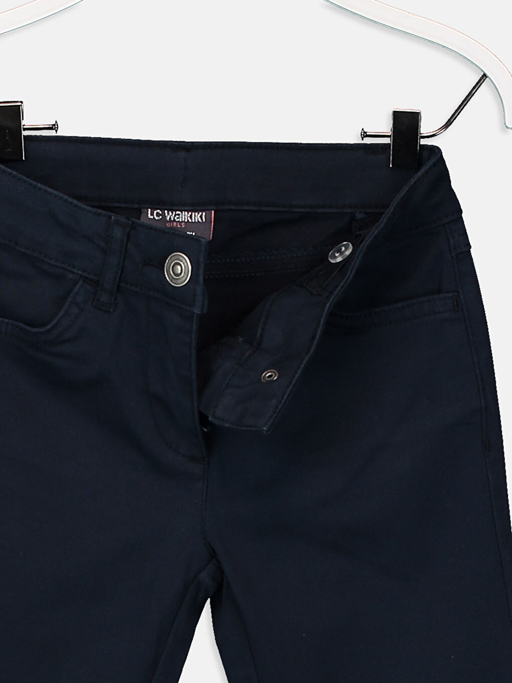 Lacivert Skinny Gabardin Kız Çocuk Pantolon-2