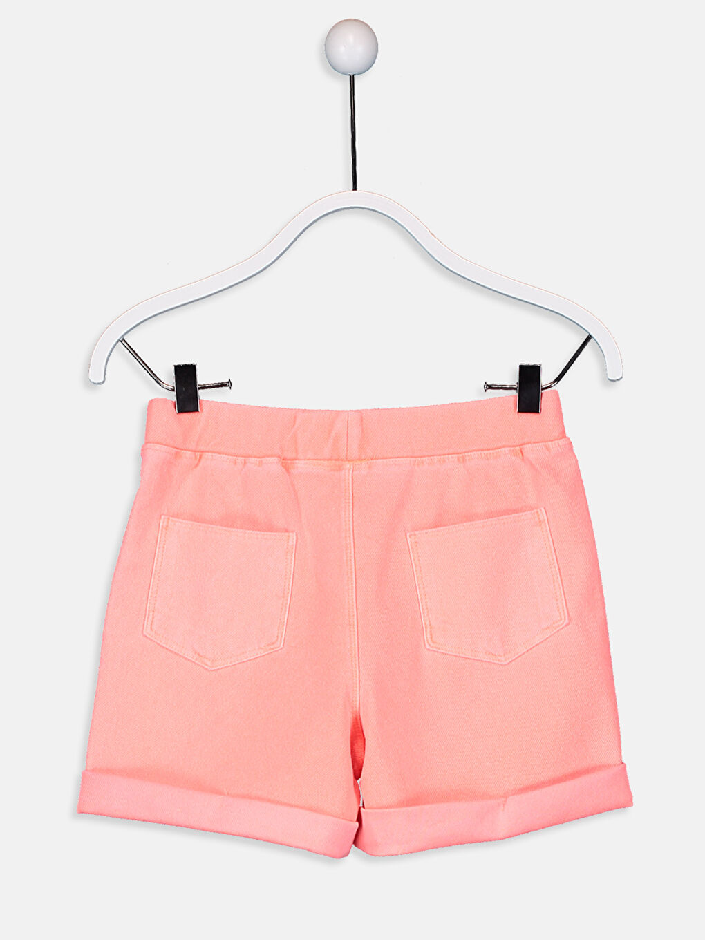 LCW Kids Elastic Waist Button Detailed Girl's Shorts -9SM218Z4-DQN