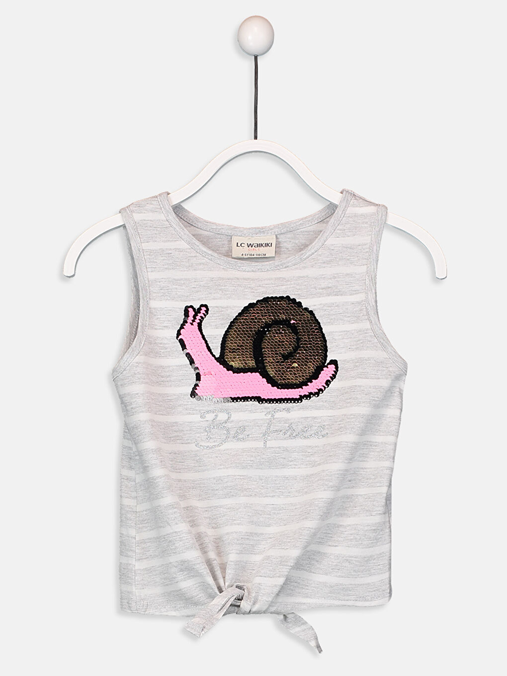 LCW Kids Girl GREY Tank Top -9SM565Z4-LAK