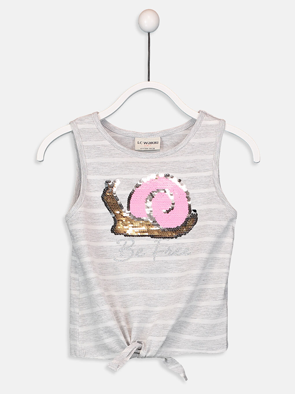 LCW Kids Girl GREY Tank Top -9SM565Z4-LAK