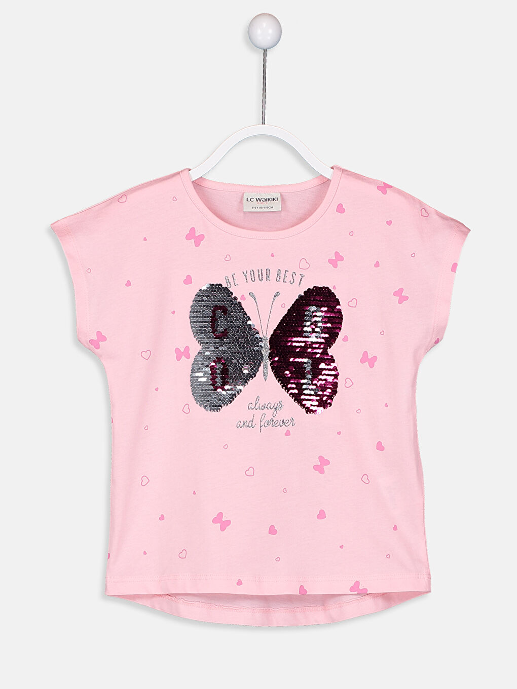 Crew Neck Short Sleeve Girls' T-Shirt