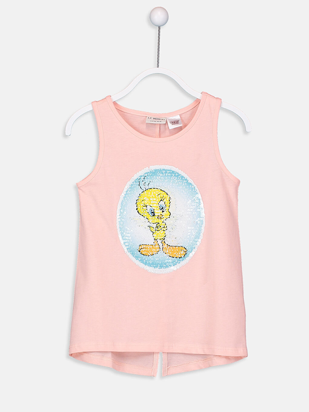 Pembe Bisiklet Yaka Kız Çocuk Atlet-1