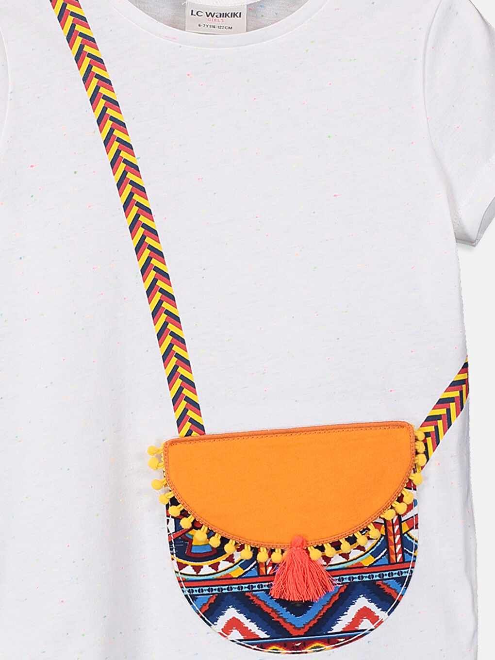 Футболка для дівчаток з круглим вирізом горловини та короткими рукавами-2