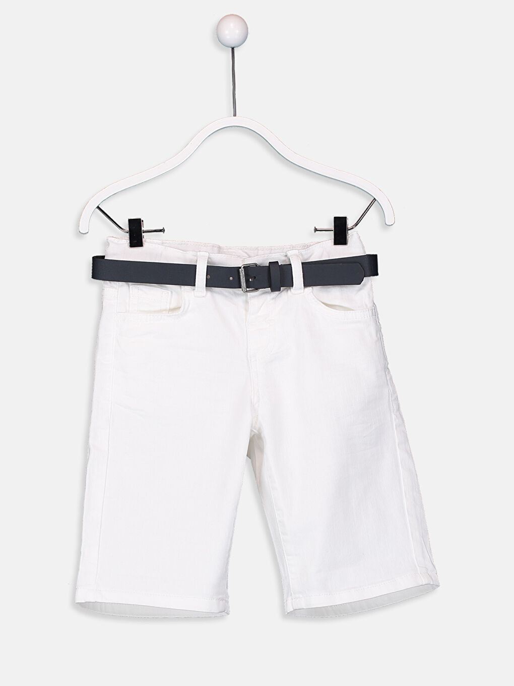 Beyaz Erkek Çocuk Jean Şort