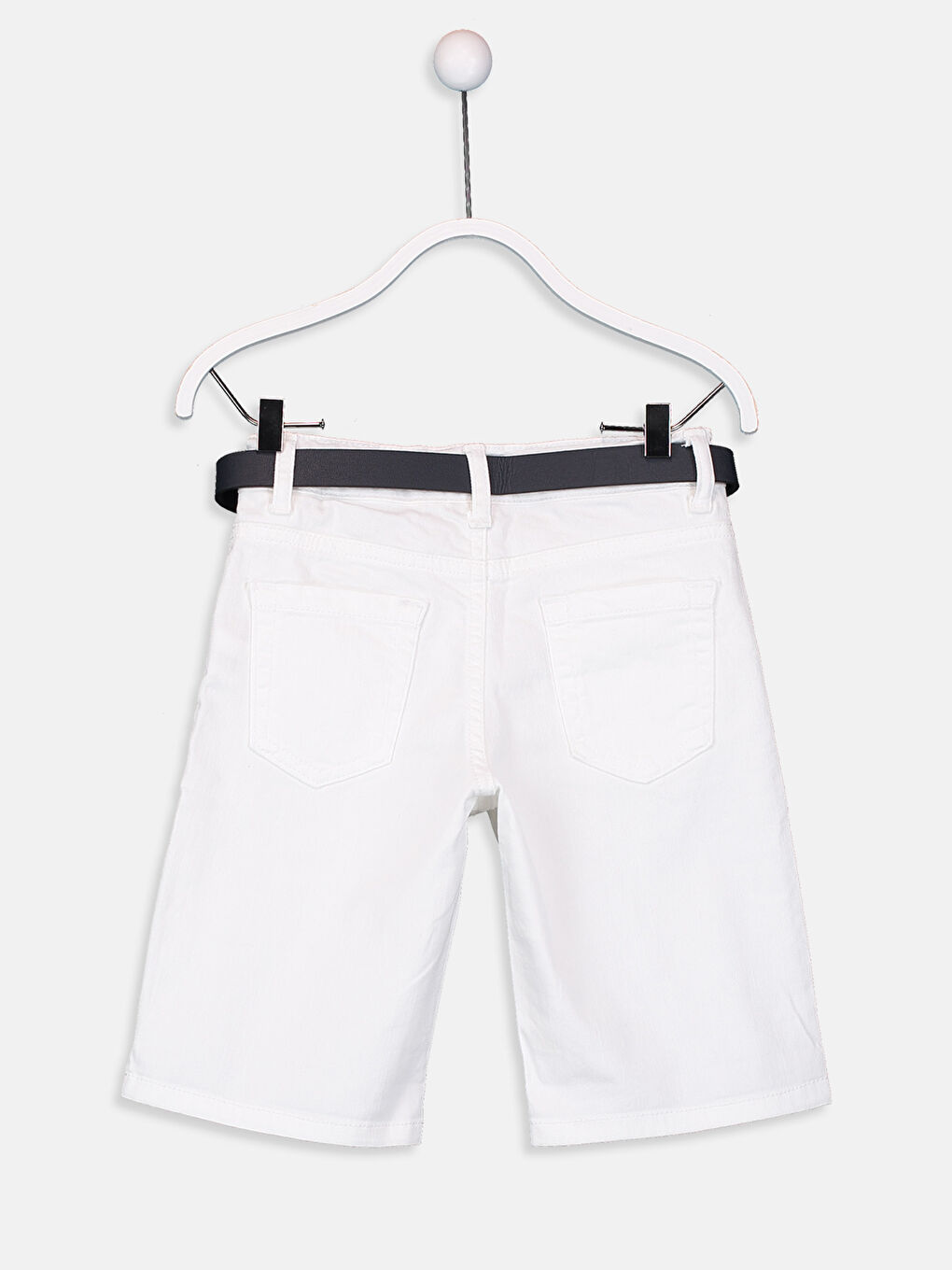 Beyaz Erkek Çocuk Jean Şort-1