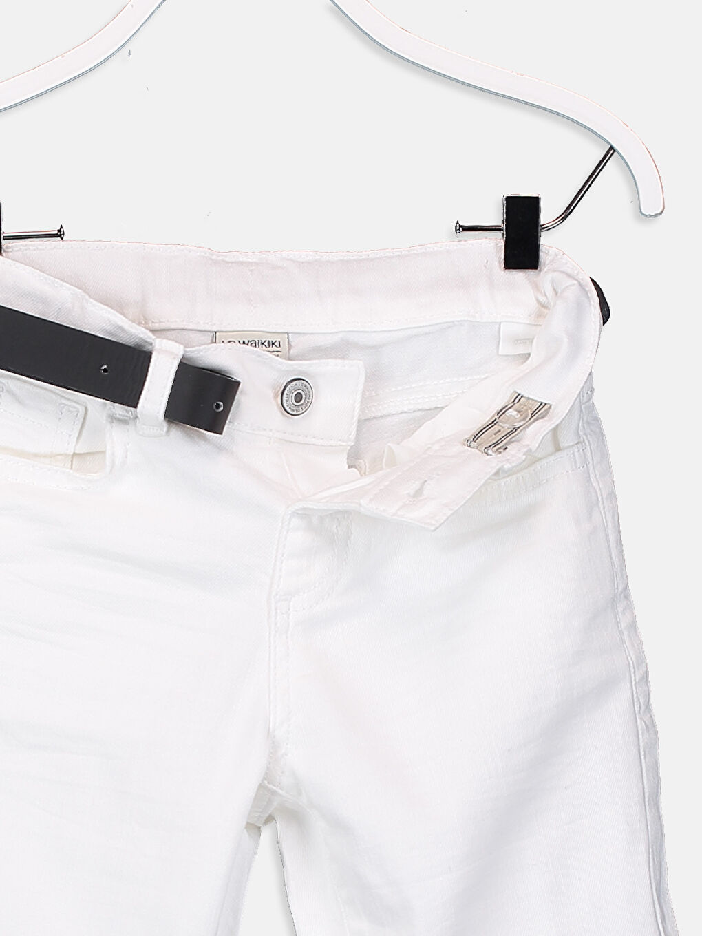 Beyaz Erkek Çocuk Jean Şort-2