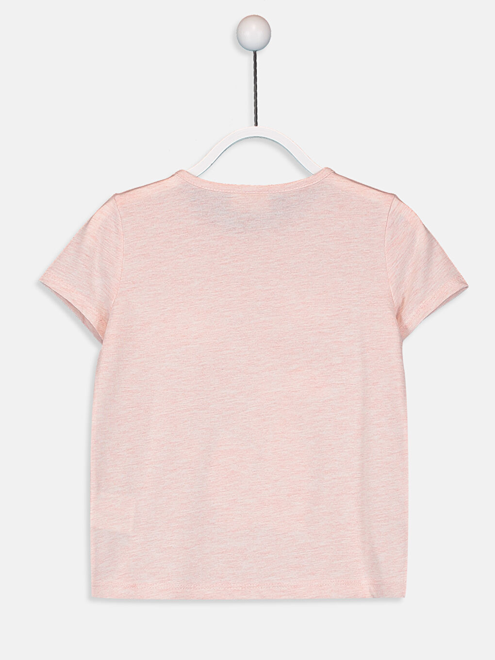 Pembe Bisiklet Yaka Kısa Kollu Kız Çocuk Tişört-1