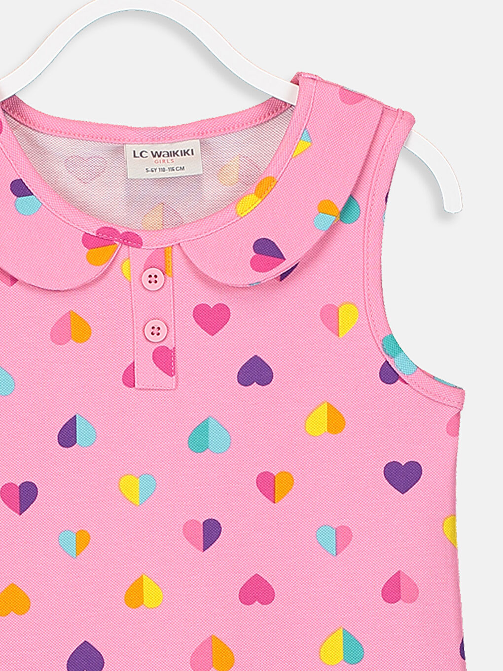 Pembe Bebe Yaka Kız Çocuk Atlet-2