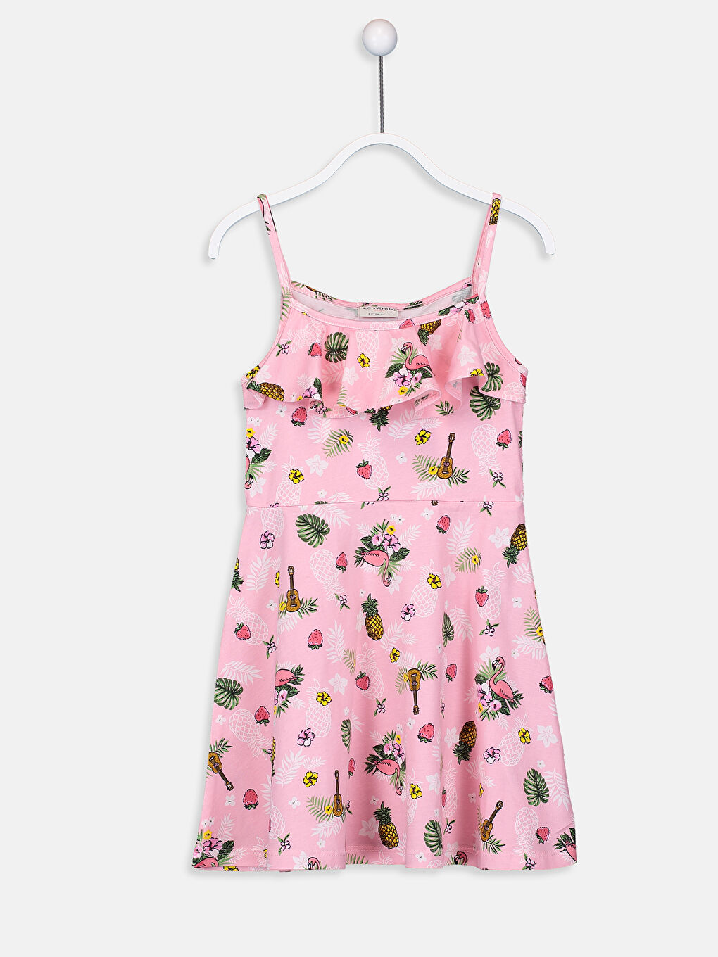 Crew Neck Girls' Dress