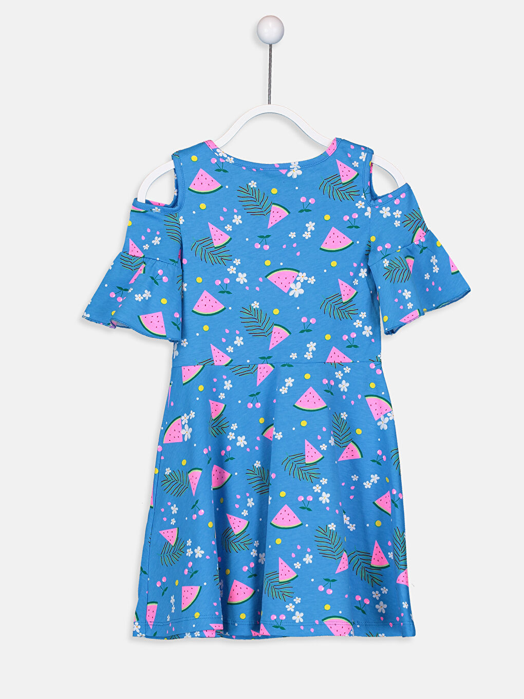 Mavi Baskılı Elbise-1