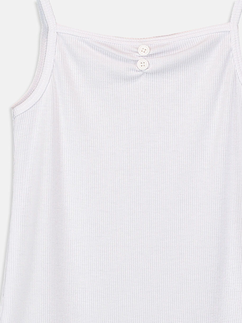 Beyaz Bisiklet Yaka Kız Çocuk Atlet-2