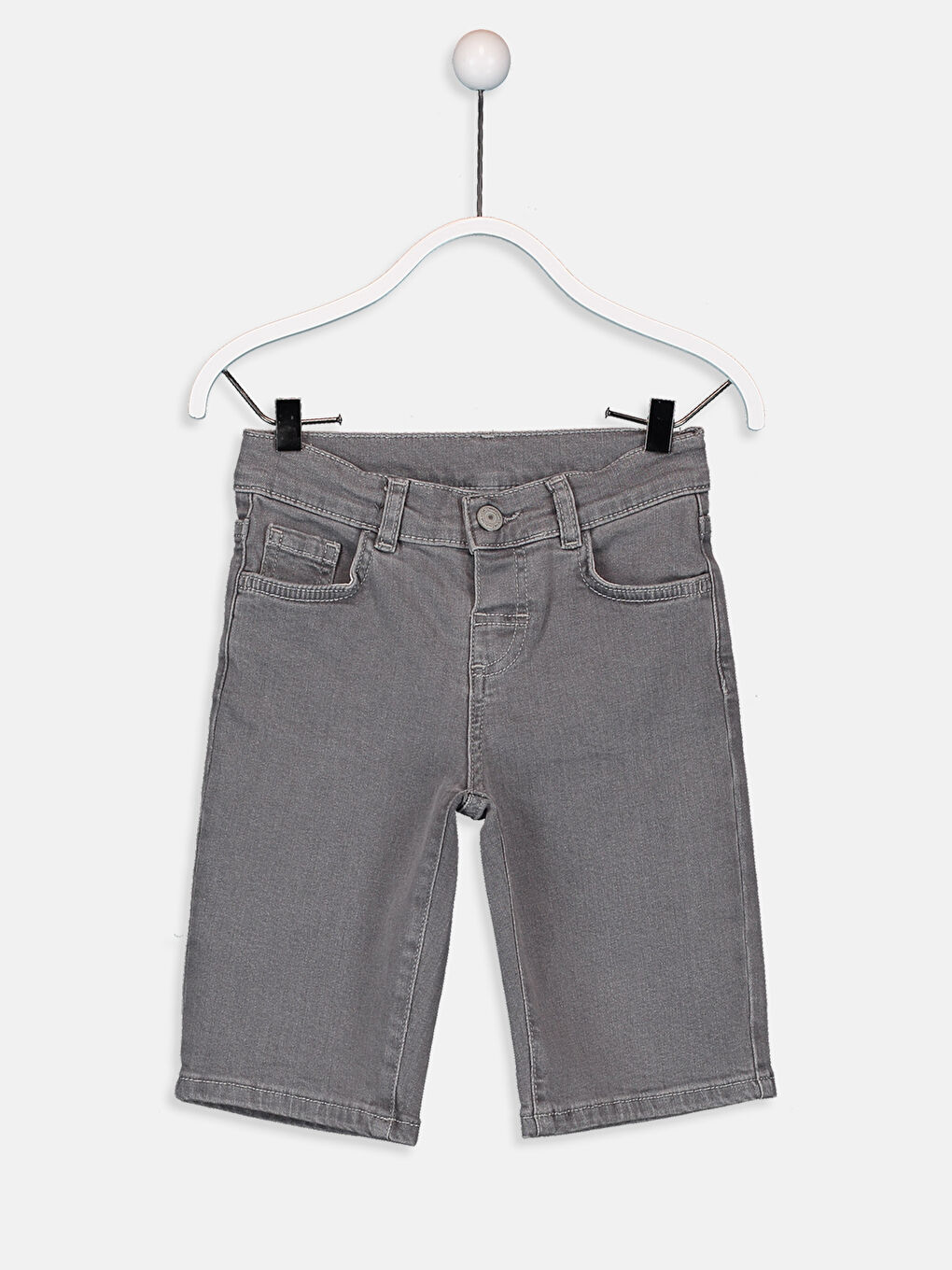 Gri Rodeo Jean Şort