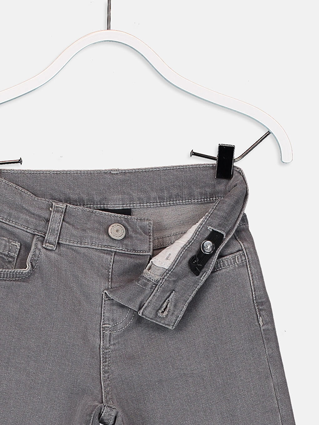 Gri Rodeo Jean Şort-2