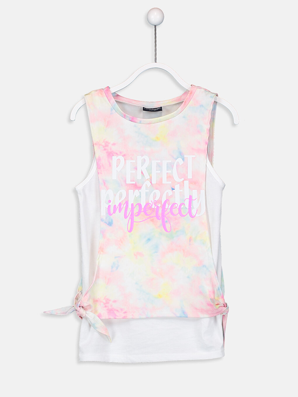 Karışık Bisiklet Yaka Kız Çocuk Atlet-1