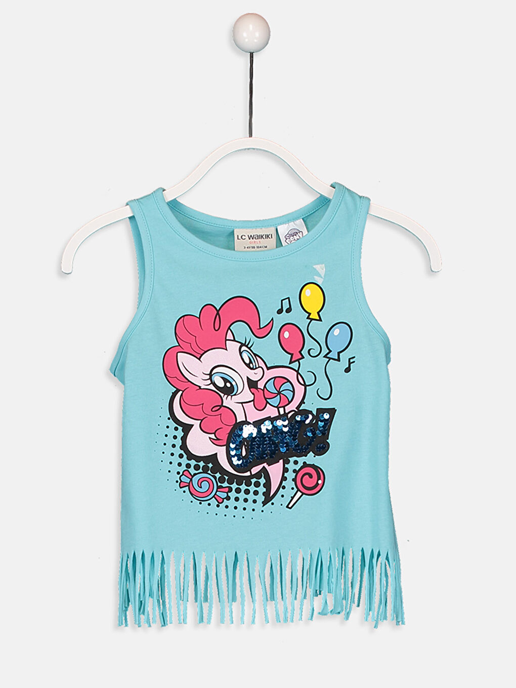 Turkuaz Bisiklet Yaka Kız Çocuk Atlet