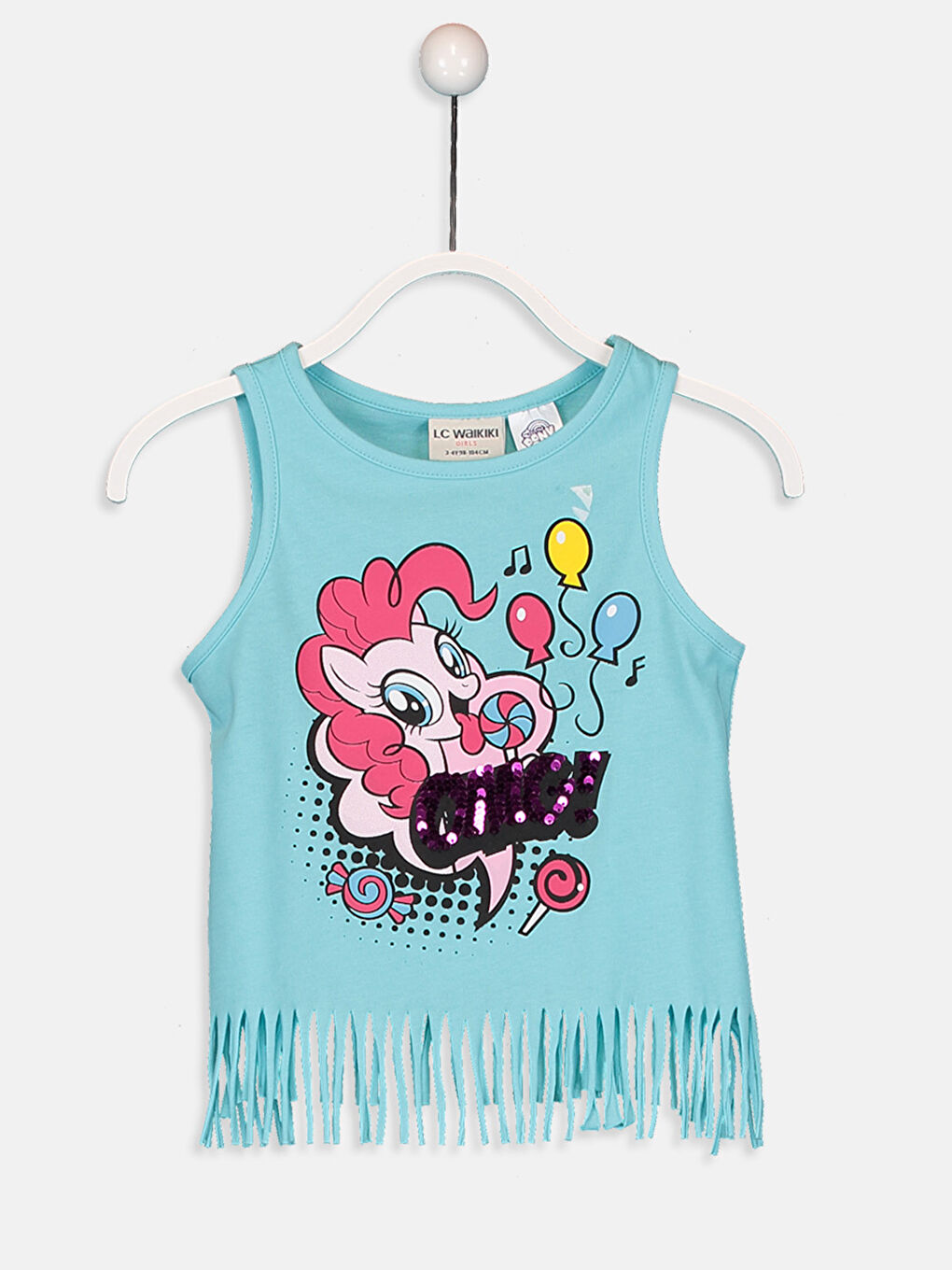 Turkuaz Bisiklet Yaka Kız Çocuk Atlet-1