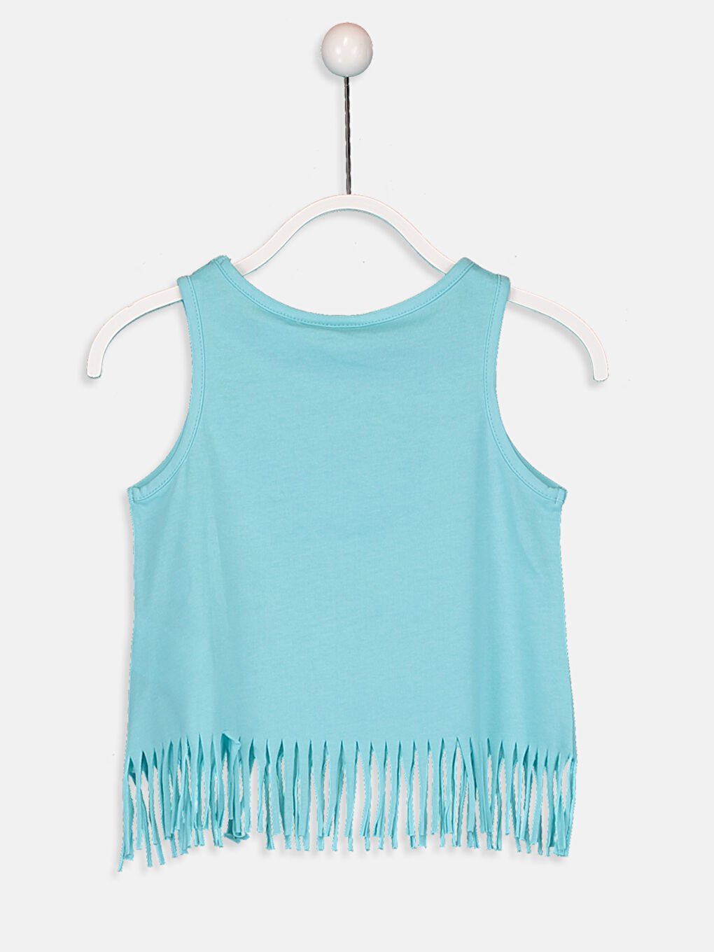 Turkuaz Bisiklet Yaka Kız Çocuk Atlet-2