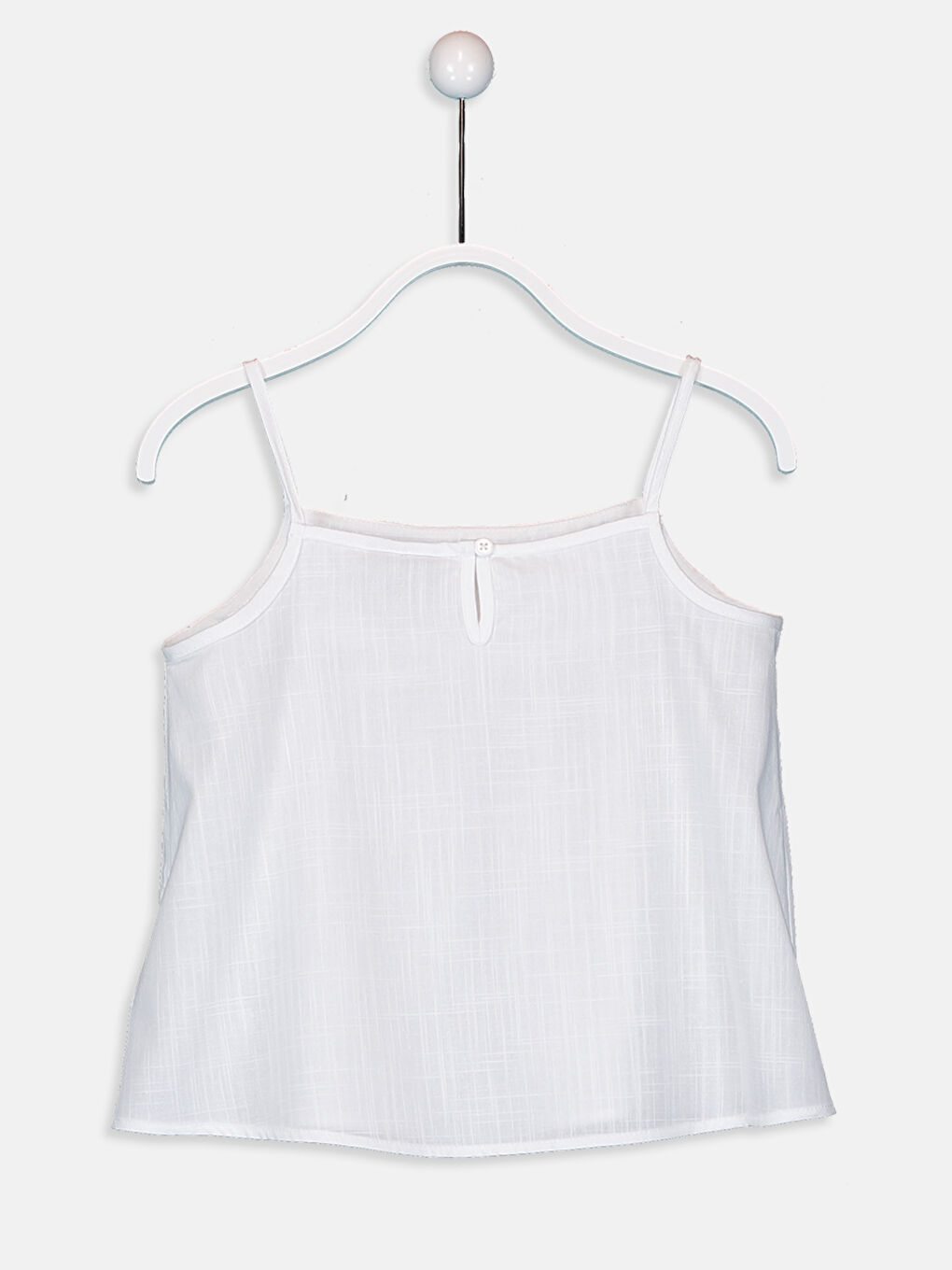 Square Neck Patterned Strappy Girl Blouse-1