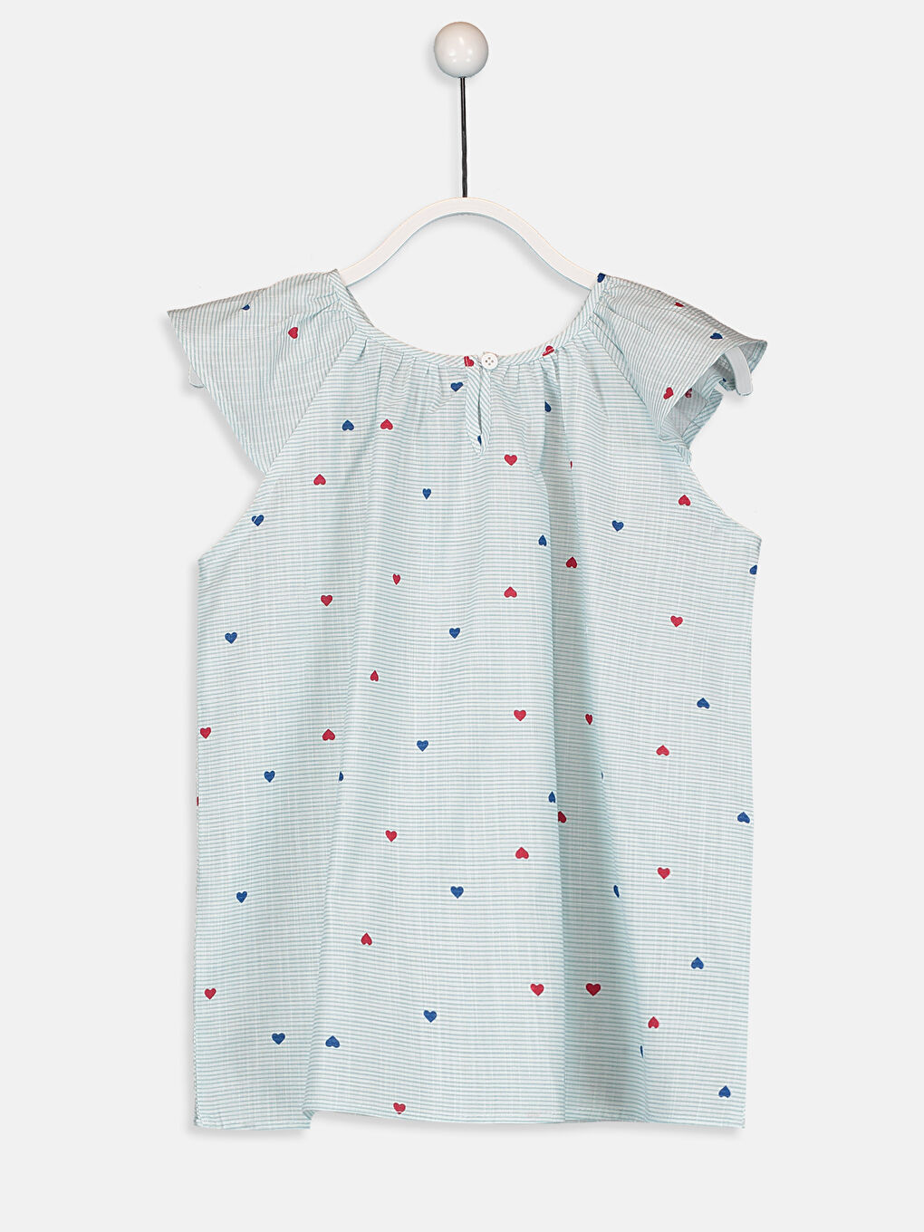 Crew Neck Patterned Girl's Blouse-1