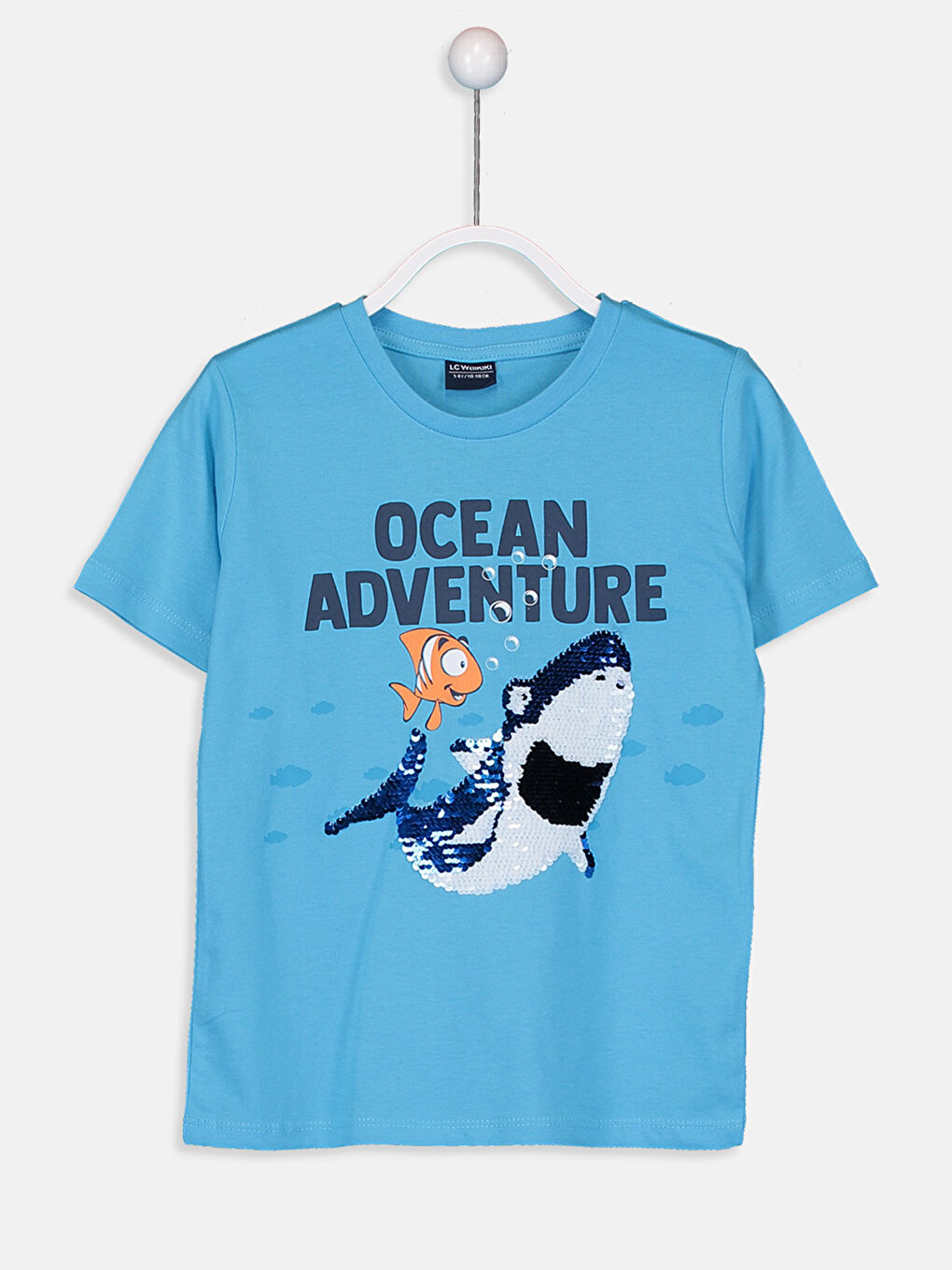 Mavi Bisiklet Yaka Kısa Kollu Erkek Çocuk Tişört