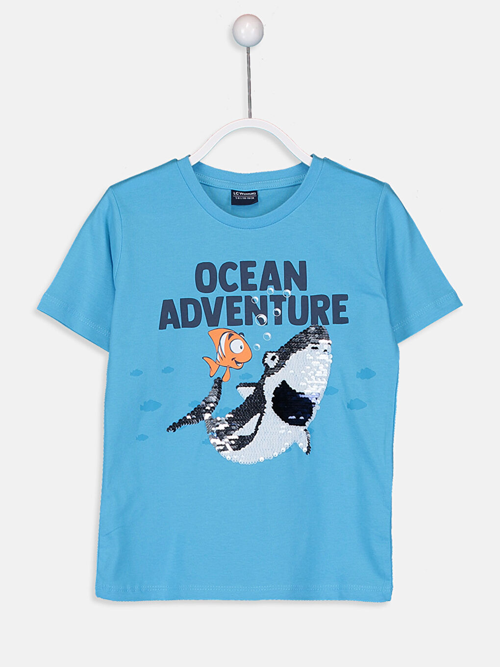 Mavi Bisiklet Yaka Kısa Kollu Erkek Çocuk Tişört-1